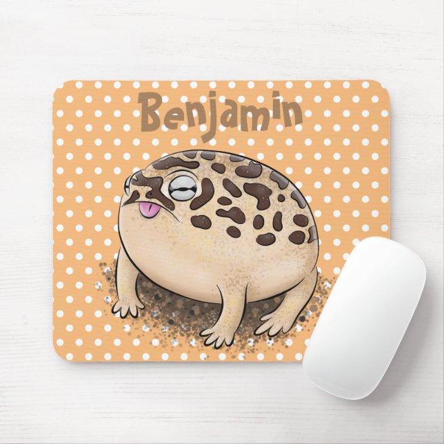 Mousepad Imagem de desenho animado do sapo de chuva deserto (Com mouse)