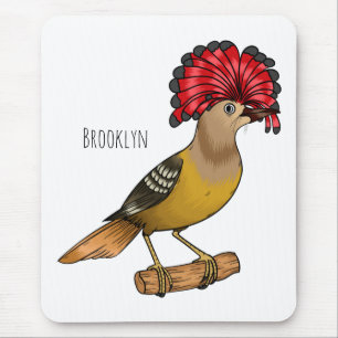 Mousepad Imagem de desenho animado real de aves apanhadoras