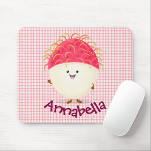 Mousepad Imagem de desenho animado rosa-claro
