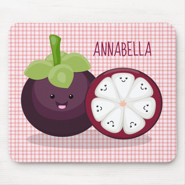 Mousepad Imagem de desenho animado roxo e bonito (Frente)