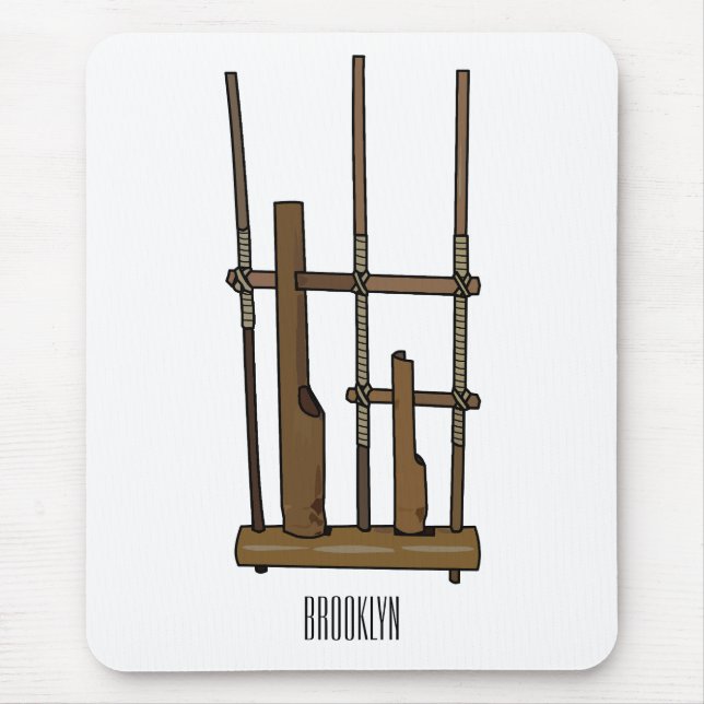 Mousepad Imagem de desenhos angklung (Frente)