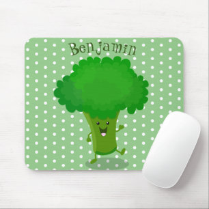 Mousepad Imagem de desenhos animados de brócolis dançarin