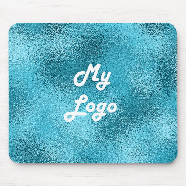 Mousepad Imagem de logotipo personalizado metal azul (Frente)