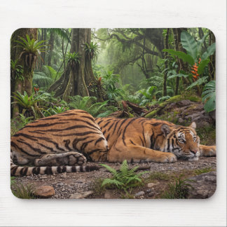 Mousepad Imagem de Tigre Real dos anos 1820 Convertida de E