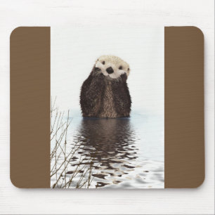 Mousepad Imagem de Vida Selvagem de Lontra Cura