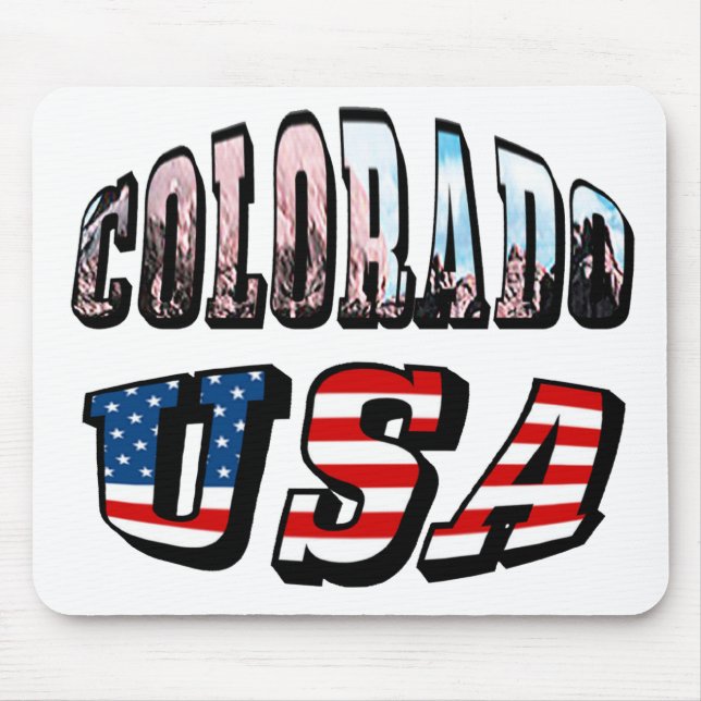 Mousepad Imagem do Colorado e Texto dos EUA (Frente)