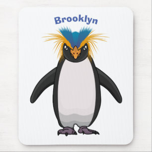 Mousepad Imagem do desenho animado de pinguim macarrão-bran