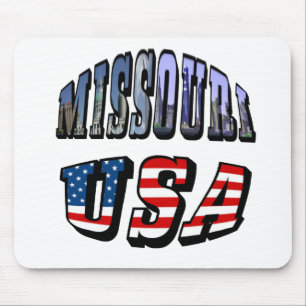 Mousepad Imagem do Missouri e texto dos EUA
