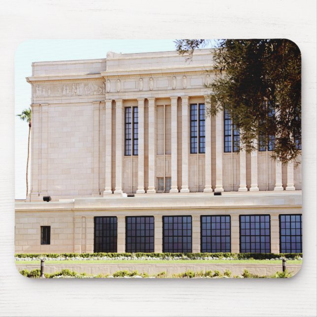 Mousepad imagem do templo mórmon lds mesa arizona (Frente)