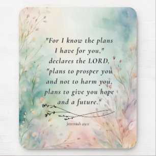 Mousepad Imagem do versículo da Bíblia Jeremias 29:11