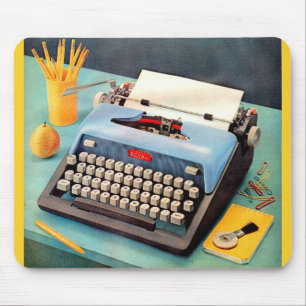 Mousepad Imagem e máquina de escrever dos anos 50
