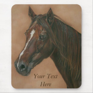 Mousepad "imagem eqüino do cavalo do marrom da égua da