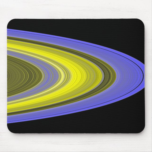 Mousepad Imagem falsa de cor dos anéis de Saturno (Frente)