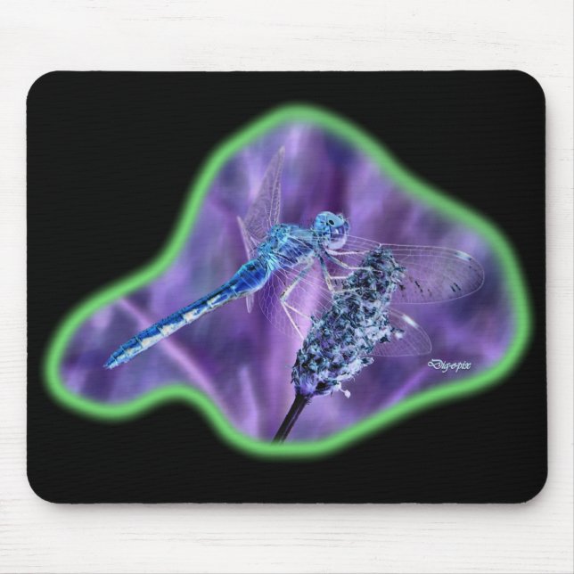 Mousepad Imagem negativa 02 da libélula (Frente)