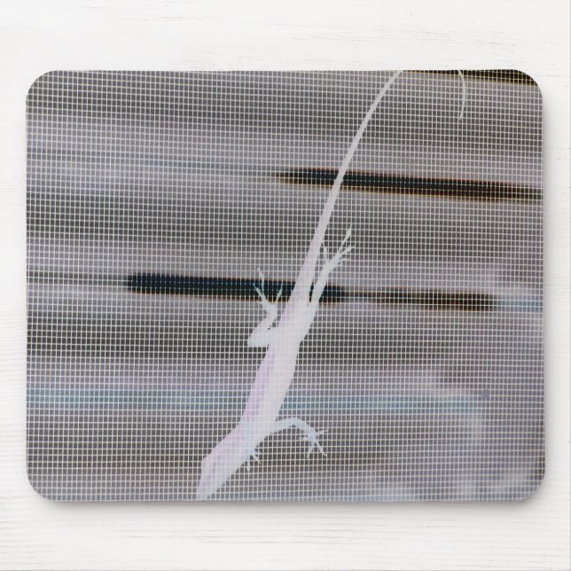 Mousepad Imagem negativa de um lagarto num ecrã de janela (Frente)