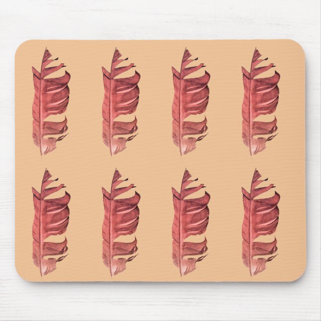 Mousepad Imagem original de desenho de folha fina (Frente)