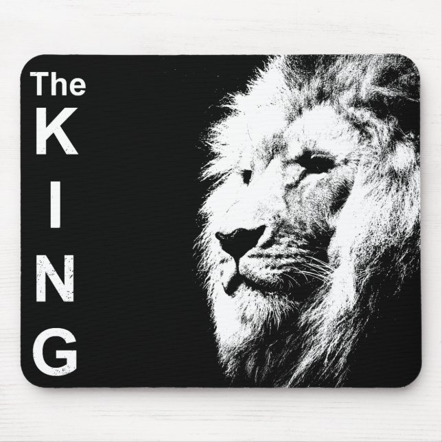 Mousepad Imagem Personalizada De Pop De Cabeça De Leão A Mo (Frente)