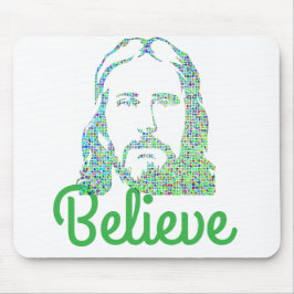 Mousepad Imagem Pixelada de Jesus para Computador Almofada 