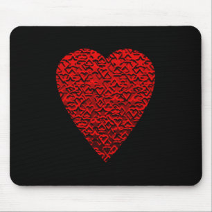 Mousepad Imagem vermelha brilhante do coração