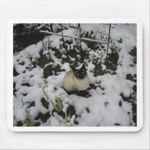 Mousepad Imagens da neve, gato da neve