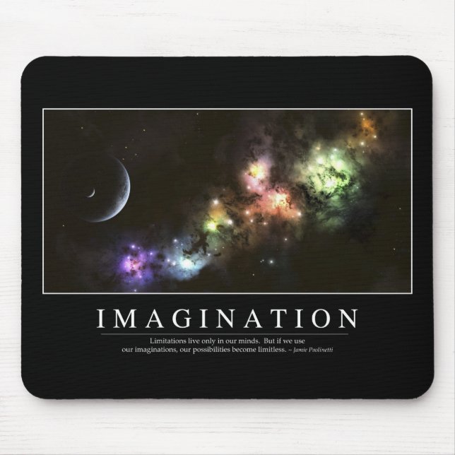Mousepad Imaginação: Citação Inspirativa (Frente)