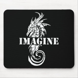Mousepad Imagine o estilo de tatuagem do Dragão Fantasy