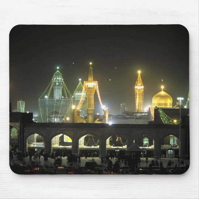 Mousepad Imam Reza Shrine Complex à noite, Mashhad, (Frente)