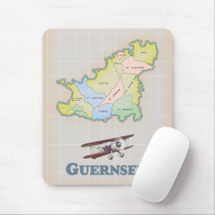 Mousepad íman de mapa antigo de Guernsey