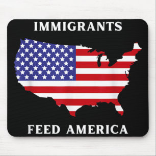 Mousepad Imigrantes alimentam a América Direitos Liberais p
