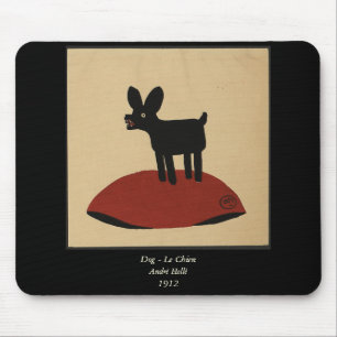 Mousepad Ímpar Cachorro Engraçado - Ilustração Colorida De