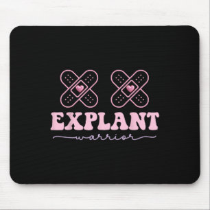 Mousepad Implante de Mama Guerreiro da Consciência do Cance