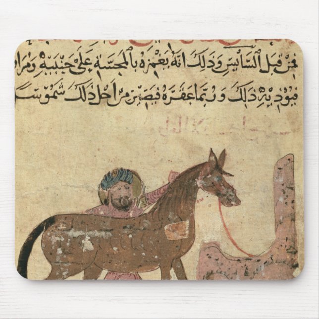 Mousepad Importando-se com o cavalo, ilustração (Frente)