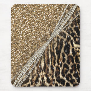 Mousepad Impressão animal da pele do falso do leopardo