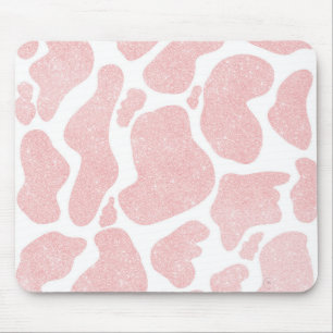 Mousepad Impressão animal em grandes manchas brancas, rosa