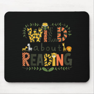 Mousepad Impressão animal lê um personagem de livro infanti