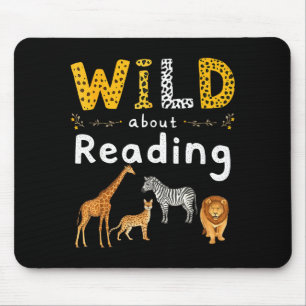 Mousepad Impressão animal lê um personagem de livro infanti