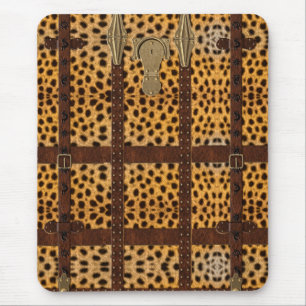 Mousepad Impressão Animal Tribal de Couro Vintage Chita