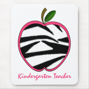 Mousepad Impressão Apple da zebra do professor de jardim d
