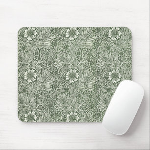 Mousepad Impressão artística floral verde calêndula de Will