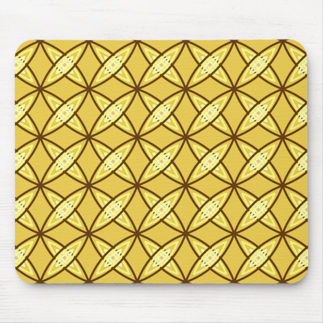 Mousepad Impressão atômico moderno do meio século - ouro da (Frente)