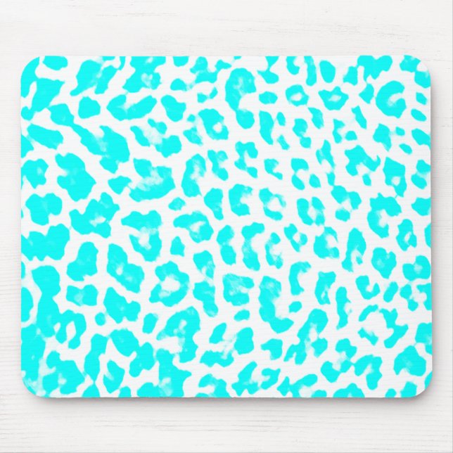 Mousepad Impressão azul do leopardo de Lite (Frente)
