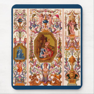 Mousepad impressão barroco do século XVII, ultra opulente