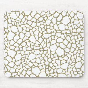 Mousepad Impressão branco do girafa do ouro