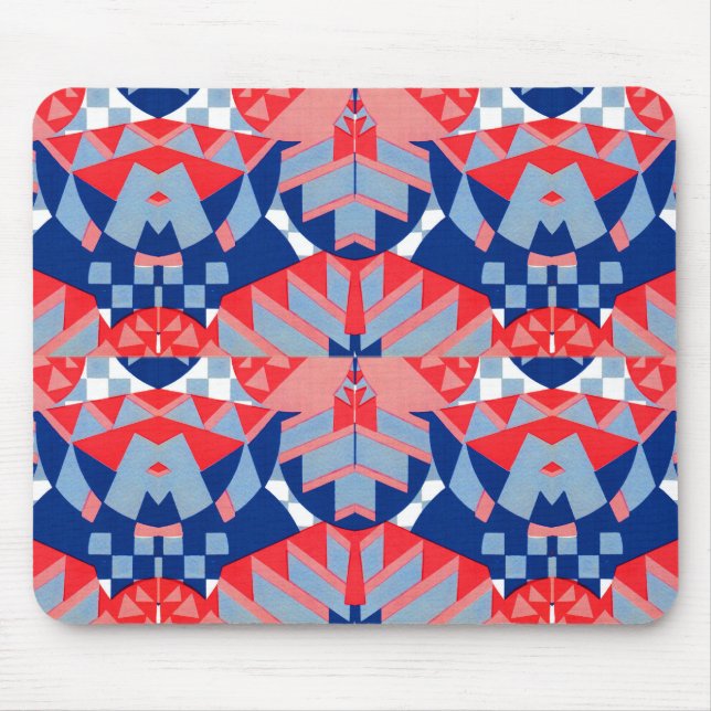 Mousepad impressão branco e azul vermelho nº 1 (Frente)