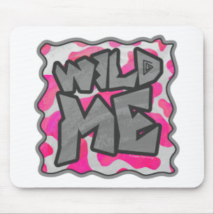Mousepad Impressão branco e rosa-quente de vaca