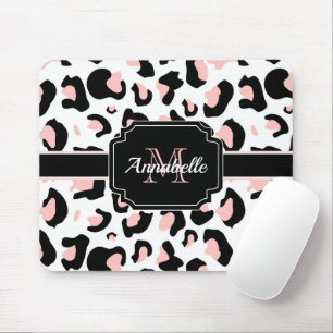 Mousepad Impressão cor-de-rosa do leopardo