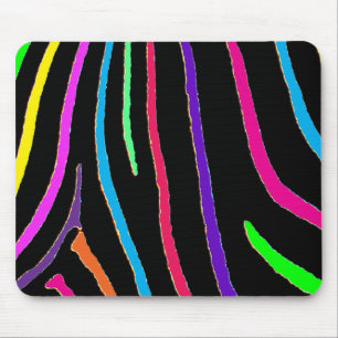 Mousepad Impressão da zebra do arco-íris