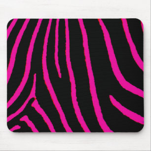 Mousepad Impressão da zebra do rosa quente