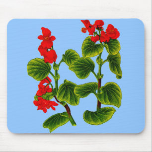 Mousepad impressão das begónias de cera da begónia de ce