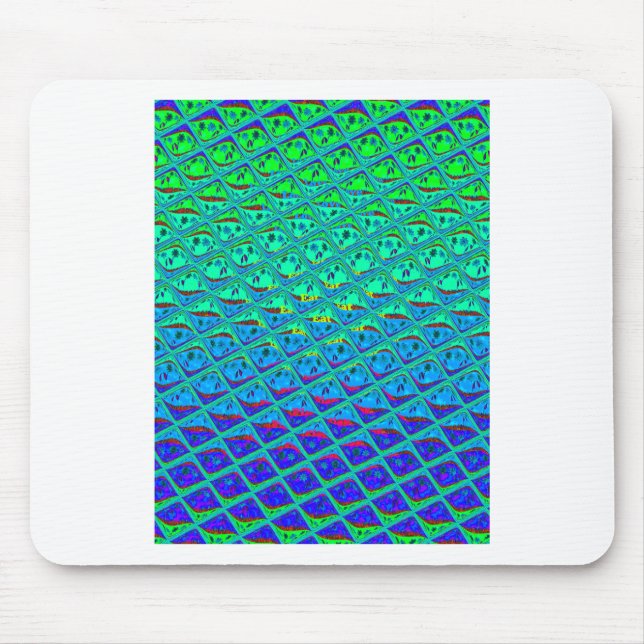 Mousepad Impressão de Arte de Motif Azul Italiano (Frente)